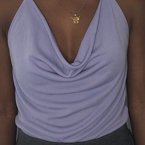 lilac halter top (fits small or medium)